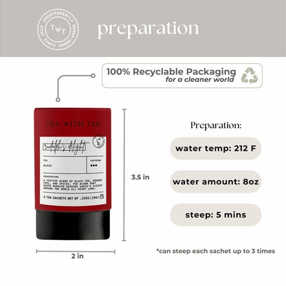 Rudolph's Delight Holiday Mini Tube Gift (5 tea bags)