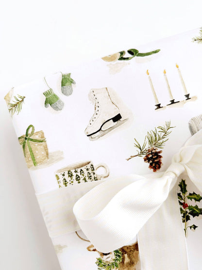 Evergreen gift wrapping paper