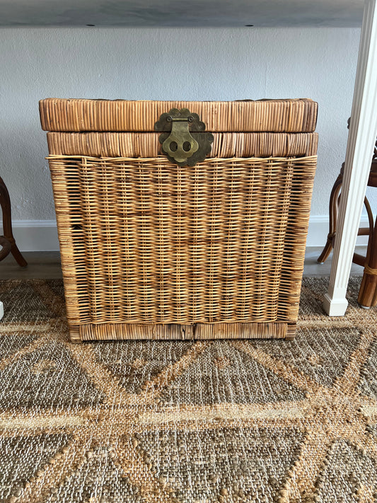 Rattan storage chest