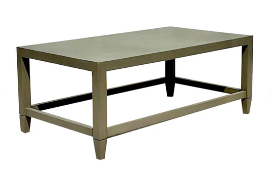 Late 20th Century Vintage Coastal Grasscloth Coffee Table