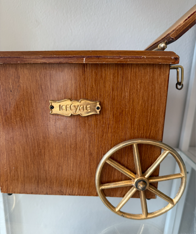Vintage Ice Bucket Cart