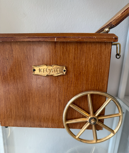 Vintage Ice Bucket Cart