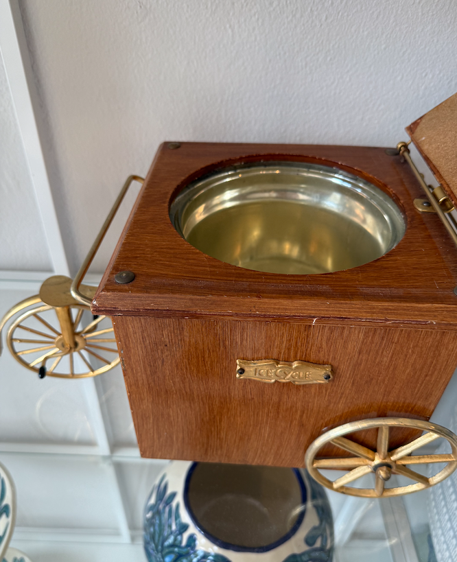 Vintage Ice Bucket Cart