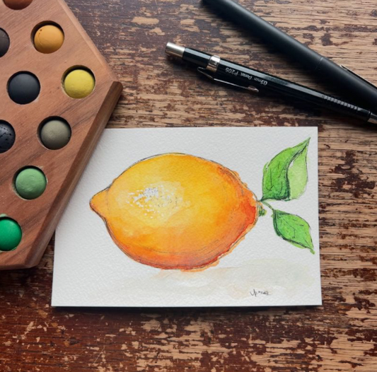 Original Art- Kristen Becker- Watercolor - Lemon