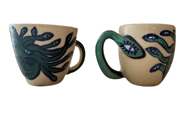 Medusa Mugs with Snake Handles