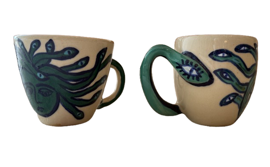 Medusa Mugs with Snake Handles